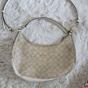 Coach Beige Signature Shoulder Bag